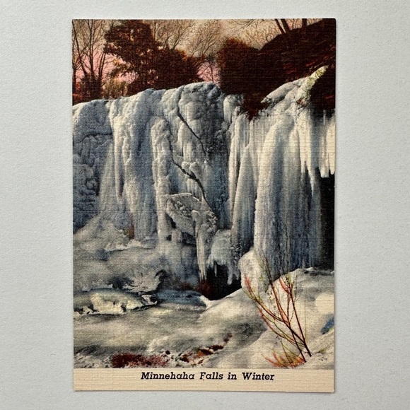 Minnehaha Falls in Winter Mini Postcard - Picture 2 of 4
